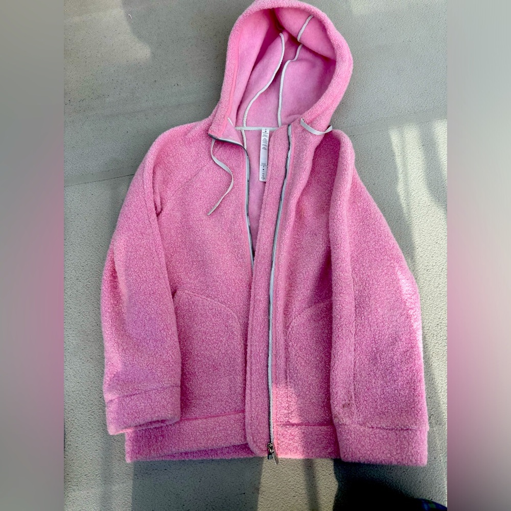 Lululemon So Sherpa Hooded Jacket 8 Pink